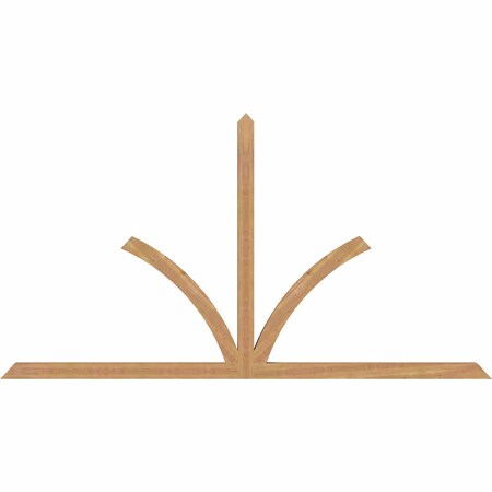 Ekena Millwork Richland Timber Gable Bracket, Western Red Cedar, 108"W x 58"H x 3 1/2"D x 3 1/2"F, 13/12 Pitch GBW108X58X0404RIC00SWR